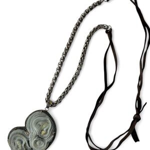 Pave Diamond Gemstone Pendant Necklace